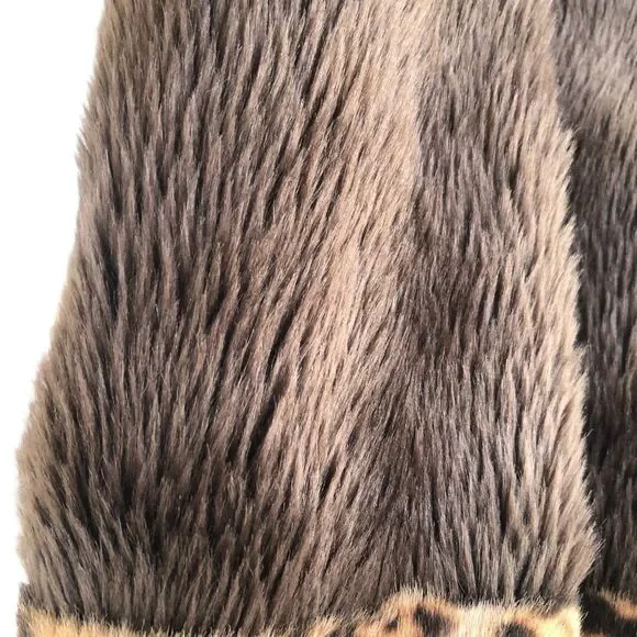 ANTHROPOLOGIE CURRENT AIR COZY SOFT LEOPARD COLORBLOCK JACKET SZ M - Picture 8 of 16